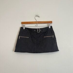 Pinstripe Micro Mini Skirt